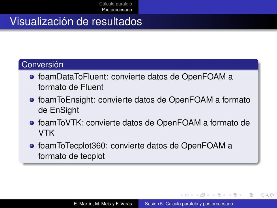 OpenFOAM a formato de EnSight foamtovtk: convierte datos de OpenFOAM a