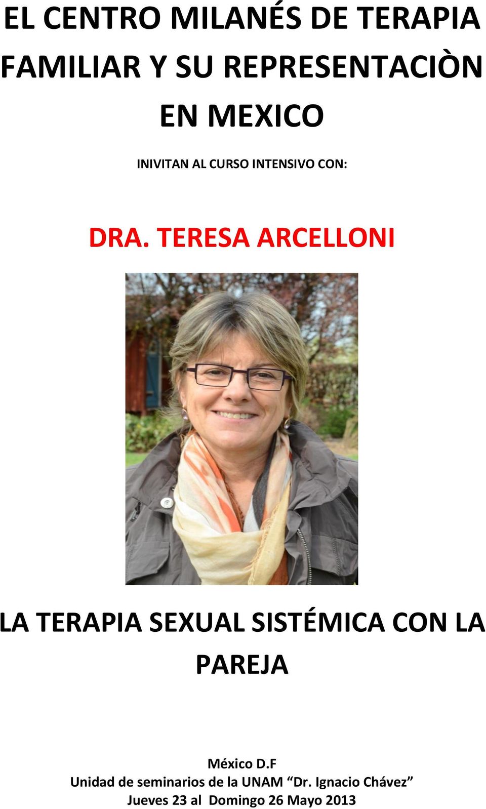 TERESA ARCELLONI LA TERAPIA SEXUAL SISTÉMICA CON LA PAREJA