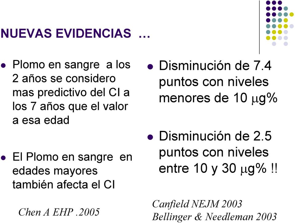 CI Chen A EHP.2005 Disminución de 7.