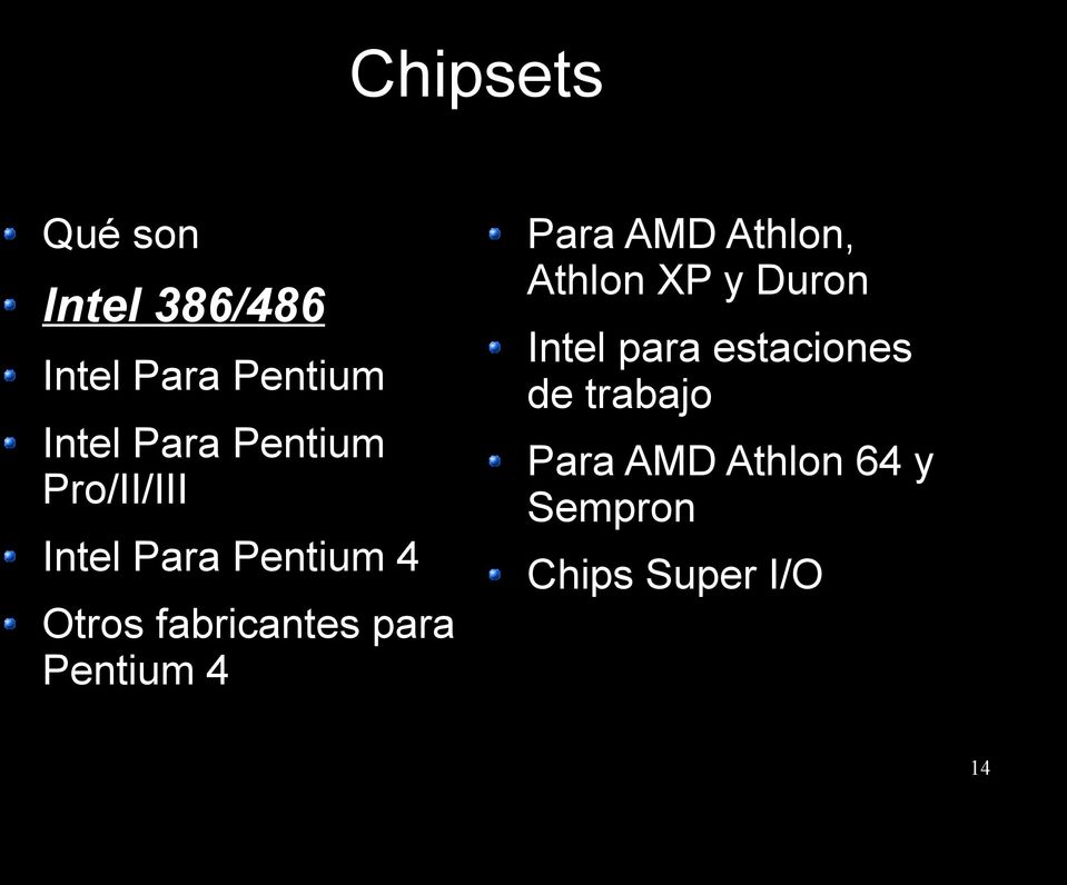 Pentium 4 Para AMD Athlon, Athlon XP y Duron Intel para