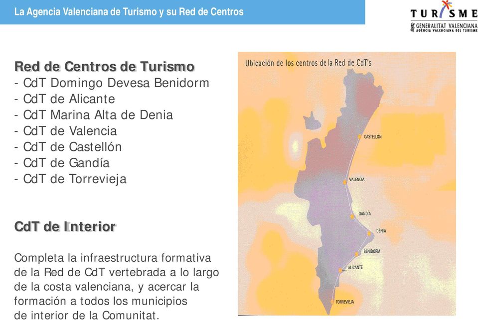 Gandía - CdT de Torrevieja CdT de Interior Completa la infraestructura formativa de la Red de CdT