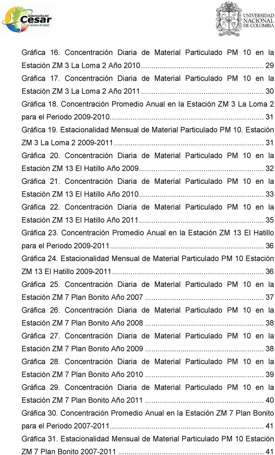 .. 31 Gráfica 19. Estacionalidad Mensual de Material Particulado PM 10. Estación ZM 3 La Loma 2 2009-2011... 31 Gráfica 20.