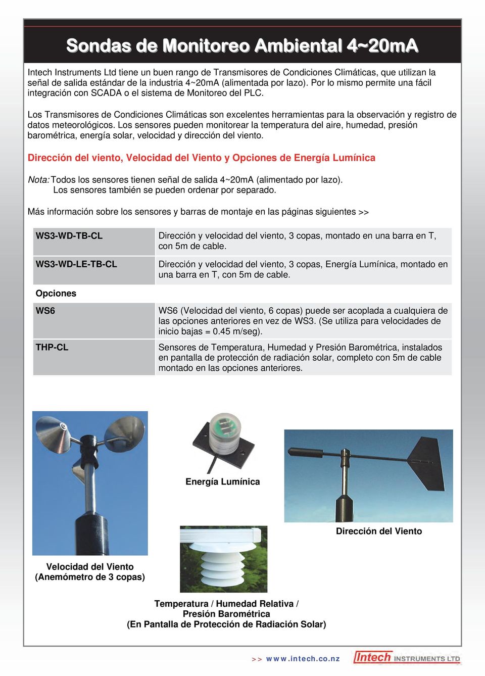 Los Transmisores de Condiciones Climáticas son excelentes herramientas para la observación y registro de datos meteorológicos.
