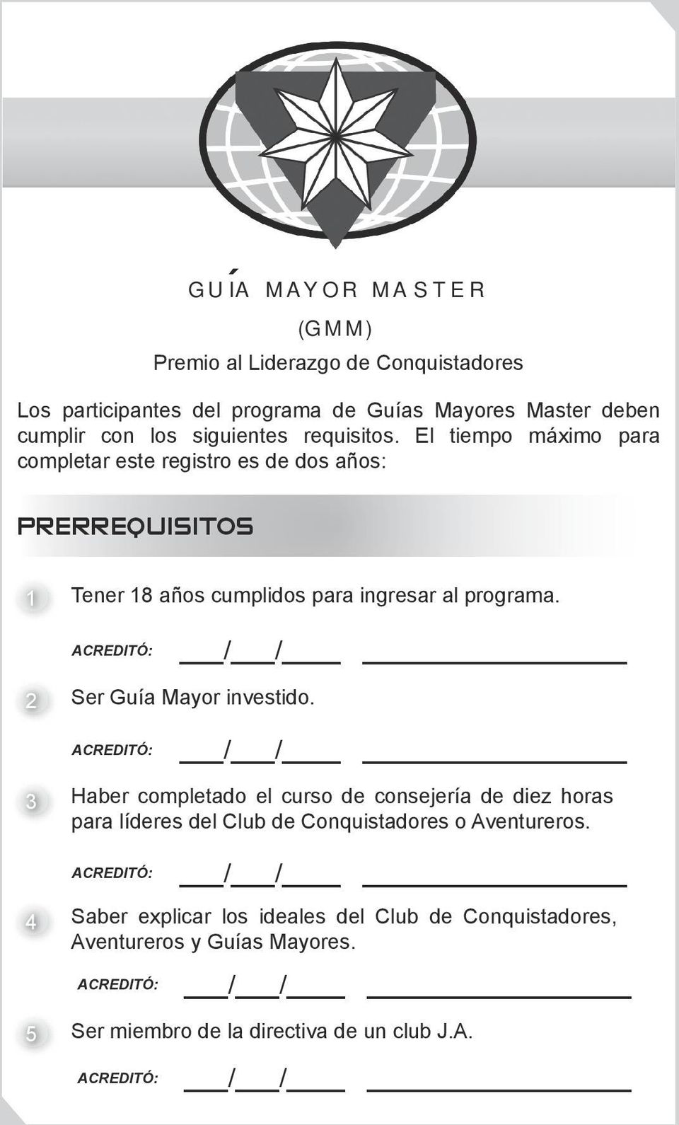 GUIA MAYOR MASTER (GMM) Premio al Liderazgo de Conquistadores - PDF Free  Download