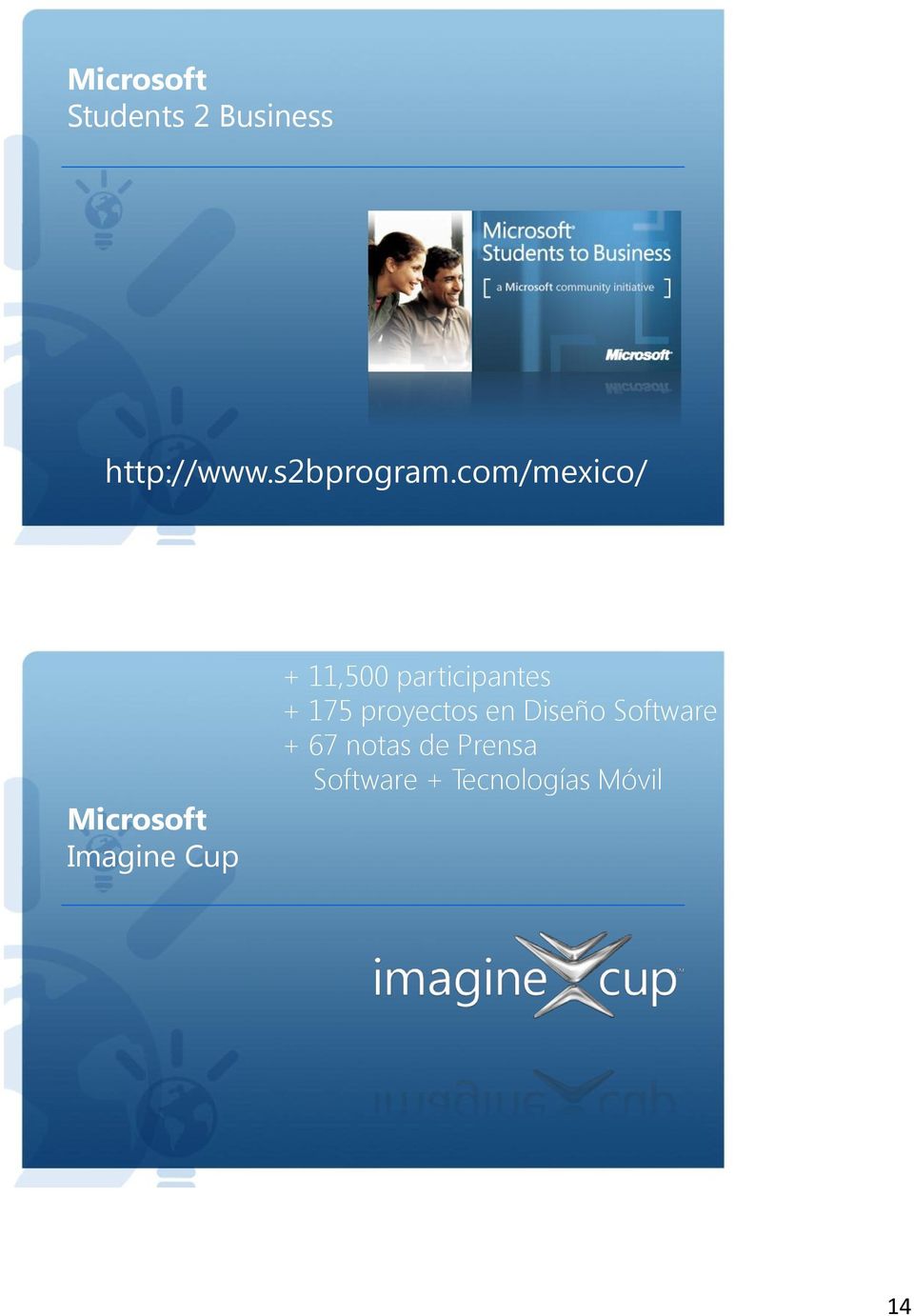 com/mexico/ Microsoft Imagine Cup + 11,500