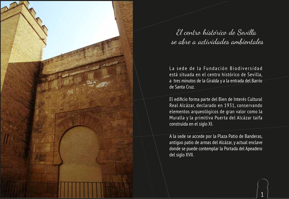 El edificio forma parte del Bien de Interés Cultural Real Alcázar, declarado en 1931, conservando elementos arqueológicos de gran valor como la Muralla