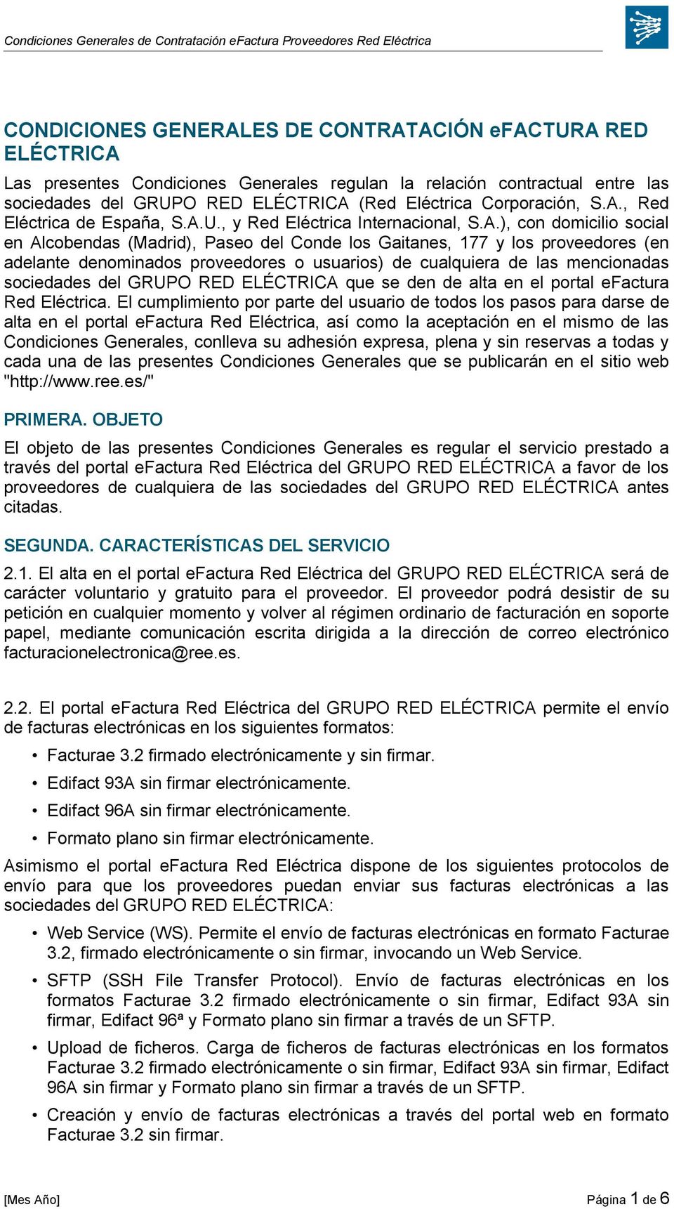 , Red Eléctrica de España, S.A.