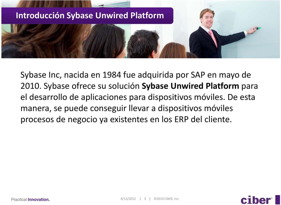 Sybase ofrece su solución Sybase Unwired Platform para el desarrollo de aplicaciones para