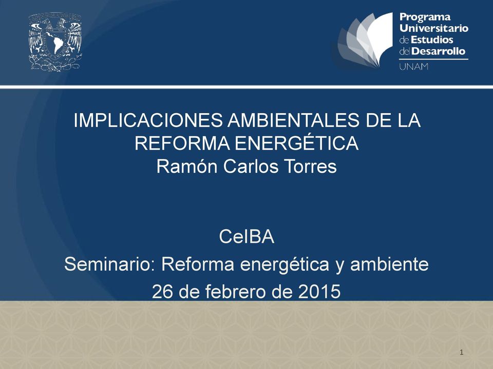 Torres CeIBA Seminario: Reforma