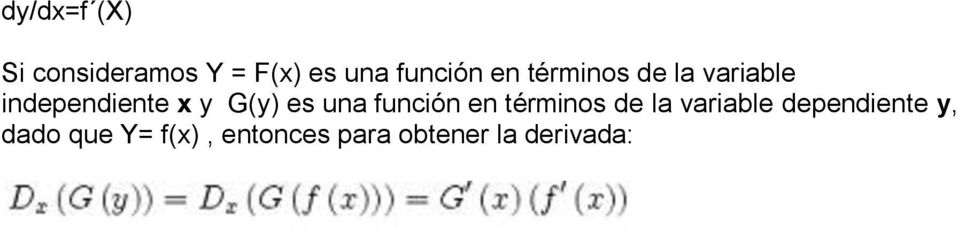 una función en términos de la variable dependiente