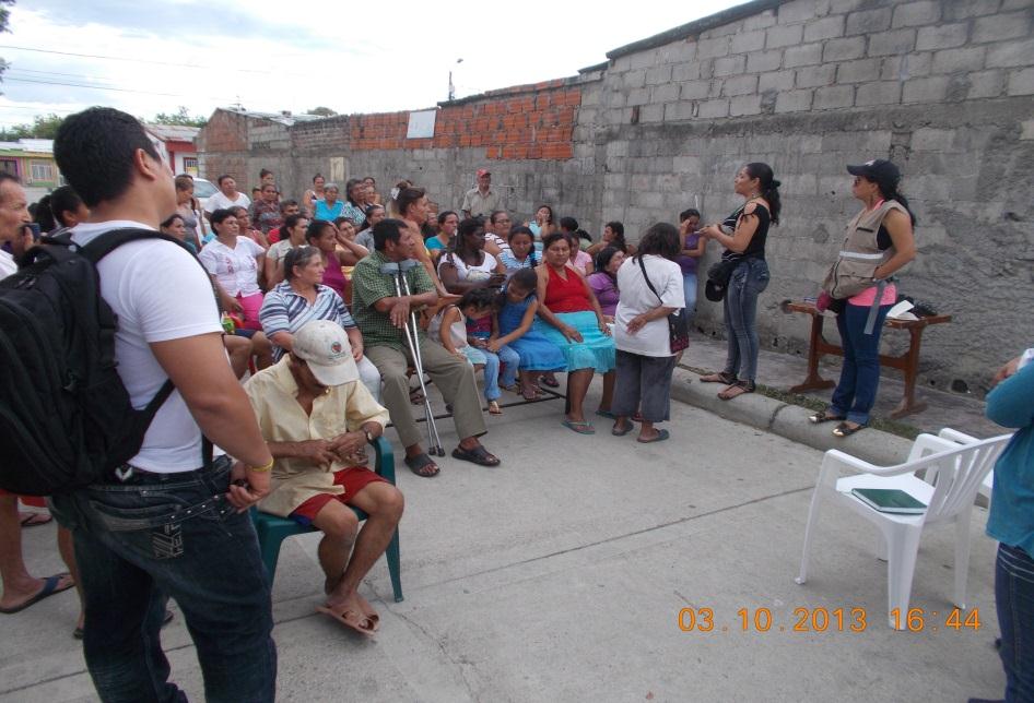 Capacitación en Manejo y Uso adecuado de la infraestructura Sanitaria en el Barrio Darío Echandia.
