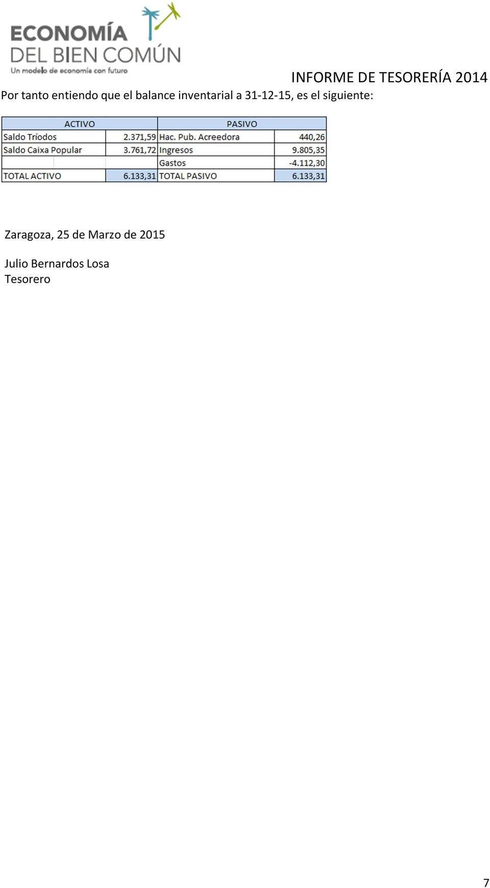 siguiente: Zaragoza, 25 de Marzo