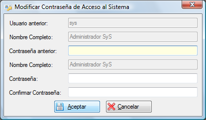 4. HERRAMIENTAS 4.1. Modificar datos de usuario Esta opción le permite al usuario cambiar la contraseña.