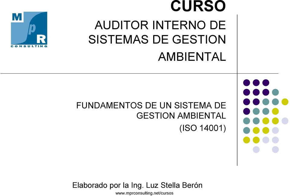 GESTION AMBIENTAL (ISO 14001) Elaborado por