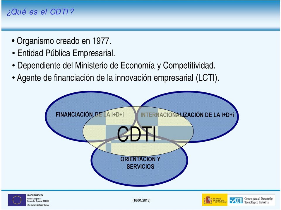 Agente de financiación de la innovación empresarial (LCTI).