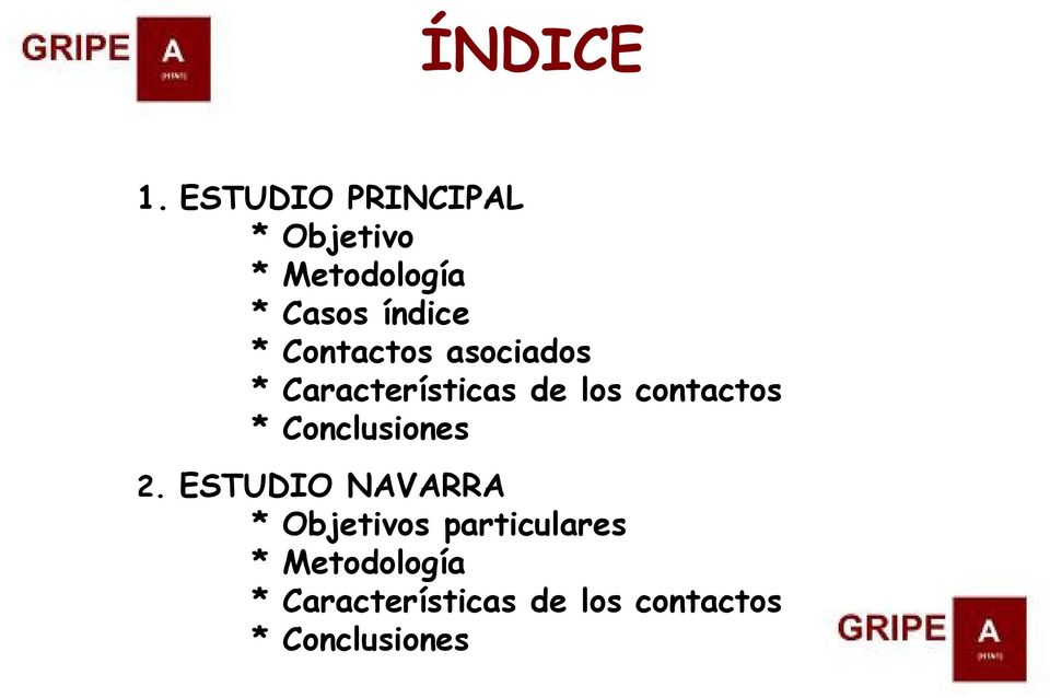 Contactos asociados * Características de los contactos *