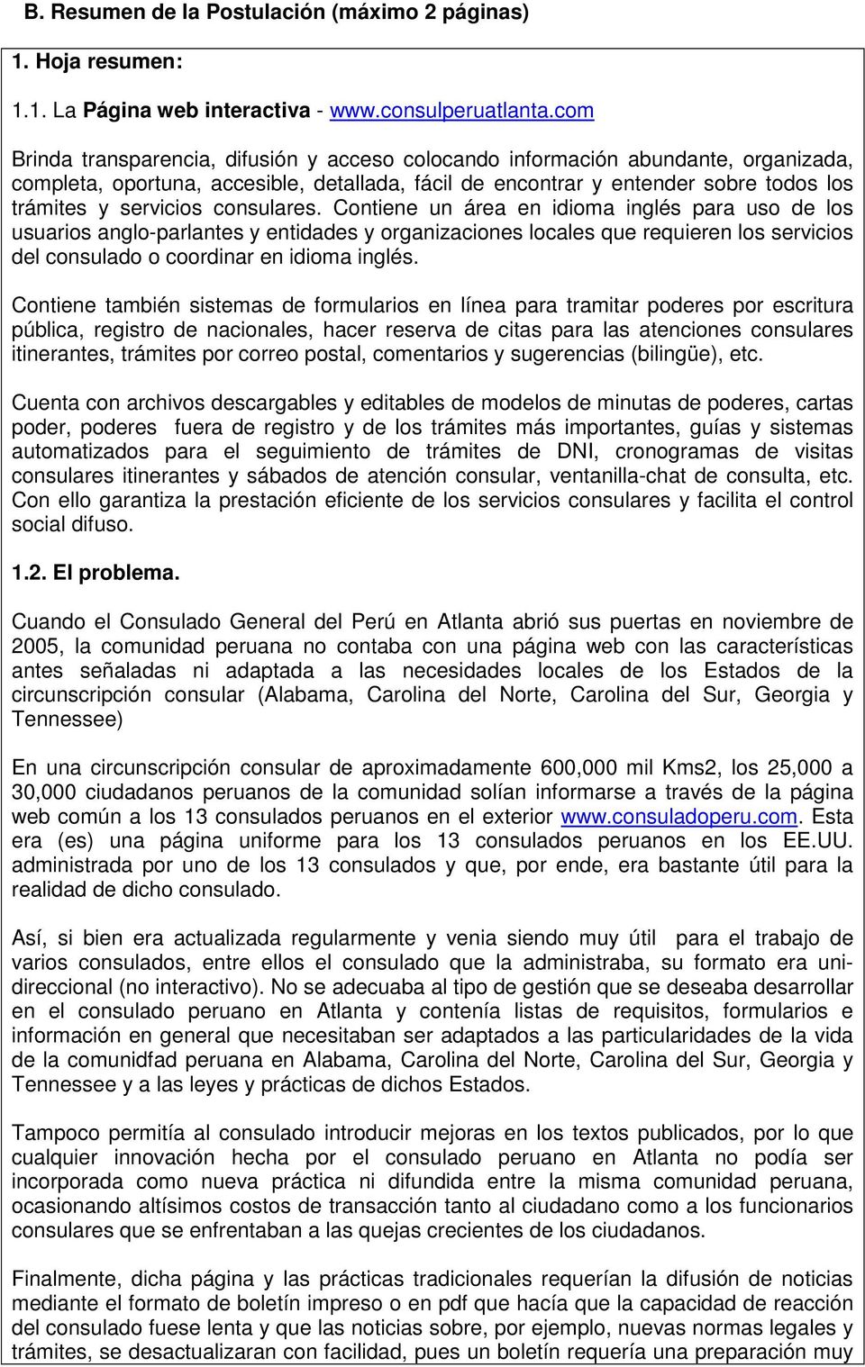 Página web interactiva de la oficina consular Consulado General del Perú en  Atlanta - PDF Descargar libre
