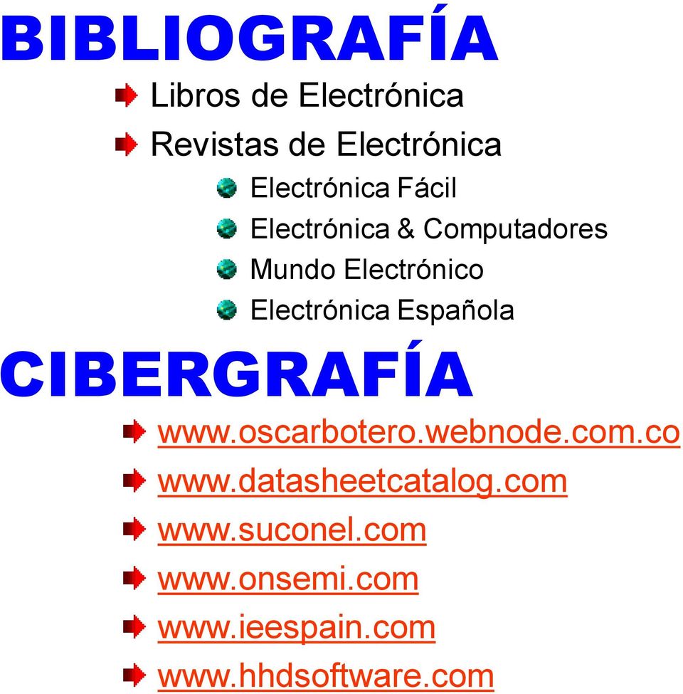 Electrónica Española CIBERGRAFÍA www.oscarbotero.webnode.com.co www.
