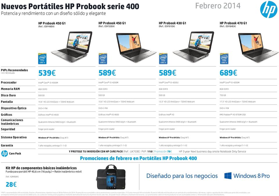 HP Probook 470 G1 (Ref.: E9Y84EA)
