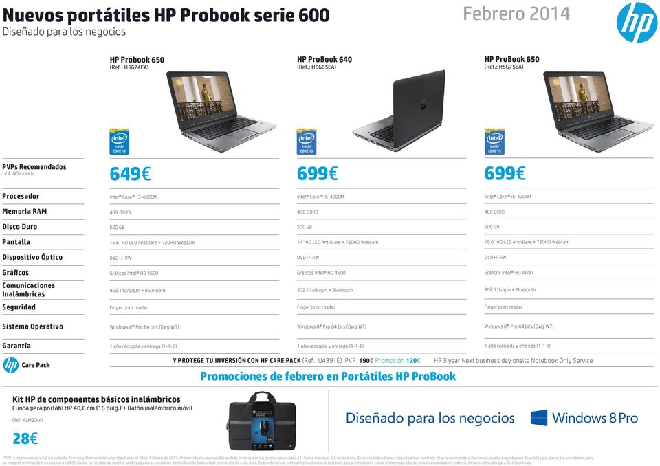 HP ProBook 650 (Ref.: H5G75EA)
