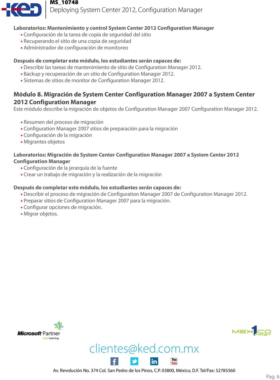 Sistemas de sitios de monitor de Configuration Manager 2012. Módulo 8.