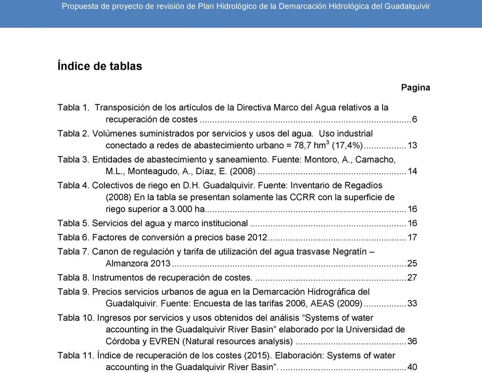 (2008)... 14 Tabla 4. Colectivos de riego en D.H. Guadaluivir. Fuente: Inventario de Regadíos (2008) En la tabla se presentan solamente las CCRR con la superficie de riego superior a 3.000 ha.