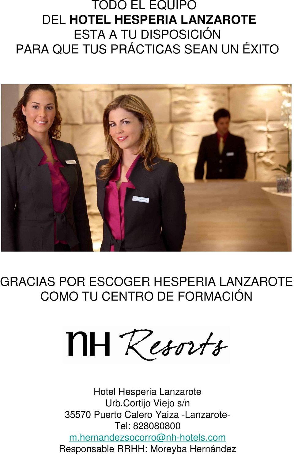 FORMACIÓN Hotel Hesperia Lanzarote Urb.