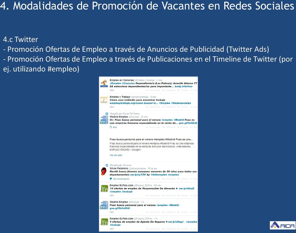 Publicidad (Twitter Ads) - Promoción Ofertas de Empleo a través