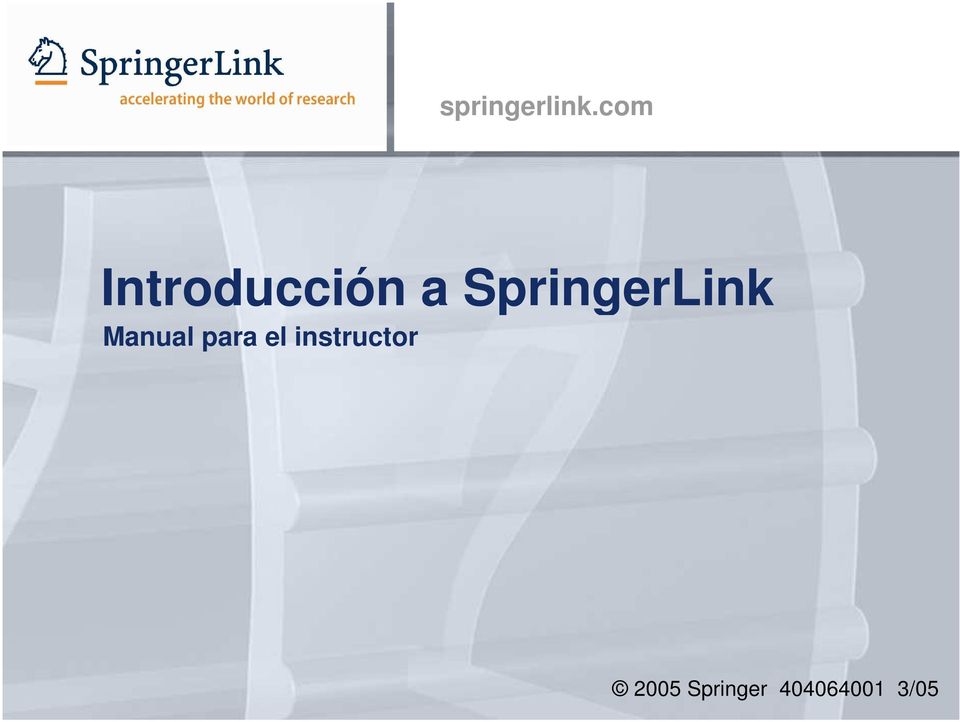 SpringerLink Manual para