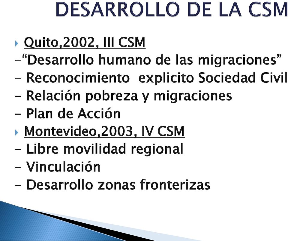 migraciones - Plan de Acción Montevideo,2003, IV CSM - Libre