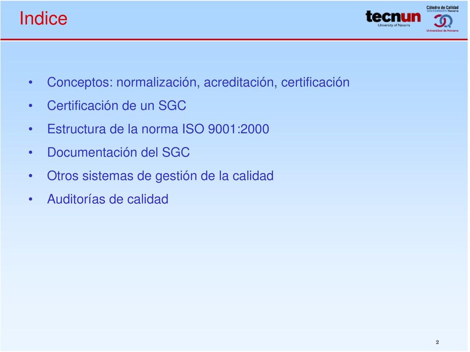 de la norma ISO 9001:2000 Documentación SGC Otros