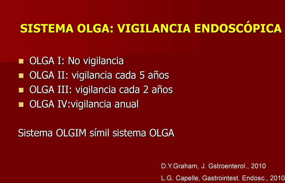 IV:vigilancia anual Sistema OLGIM símil sistema OLGA D.Y.