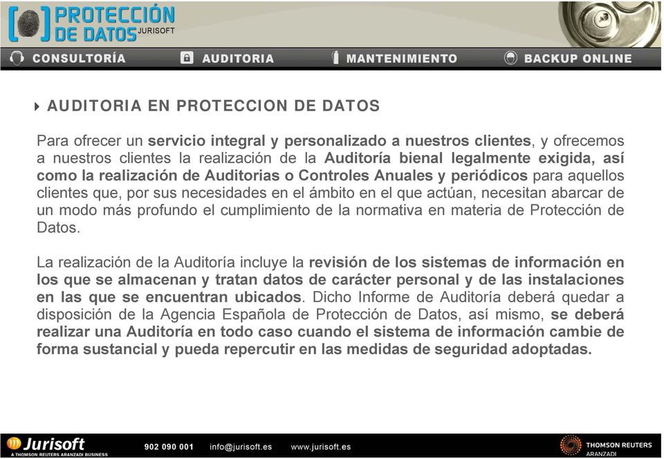 cumplimiento de la normativa en materia de Protección de Datos.