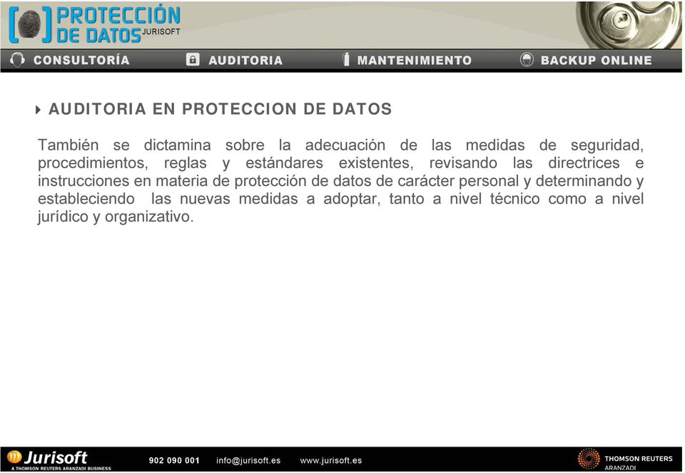 instrucciones en materia de protección de datos de carácter personal y determinando y