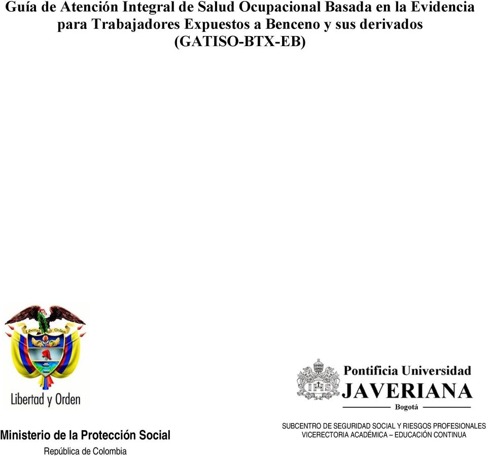 Ministerio de la Protección Social República de Colombia SUBCENTRO DE