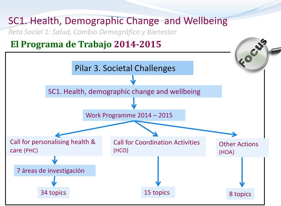 Health, demographic change and wellbeing Work Programme 2014 2015 Call for personalising health