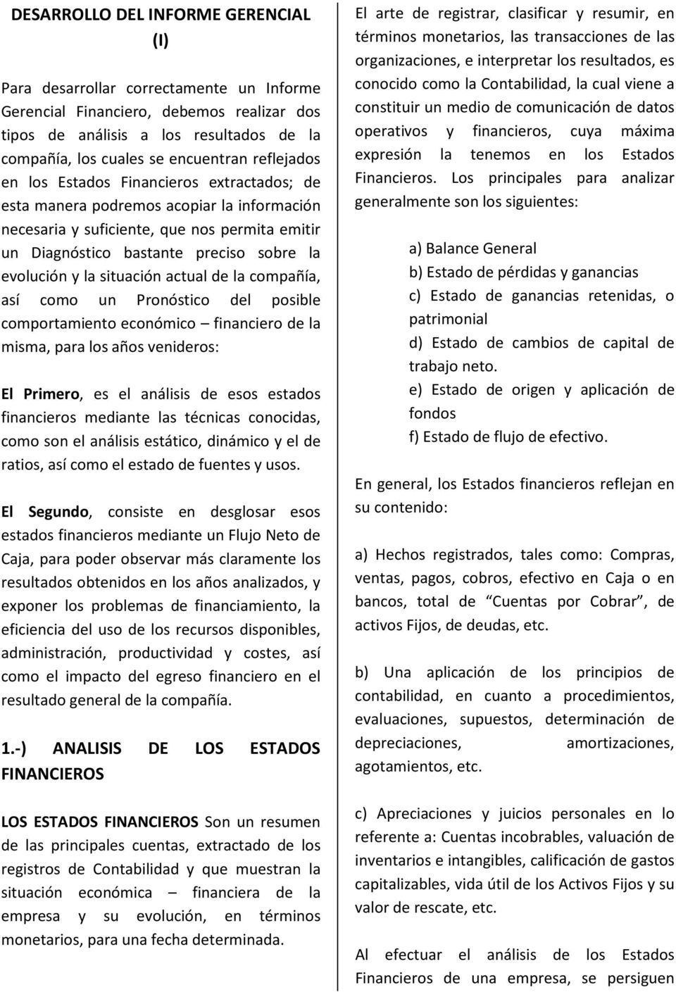 DESARROLLO DEL INFORME GERENCIAL (I) - PDF Free Download