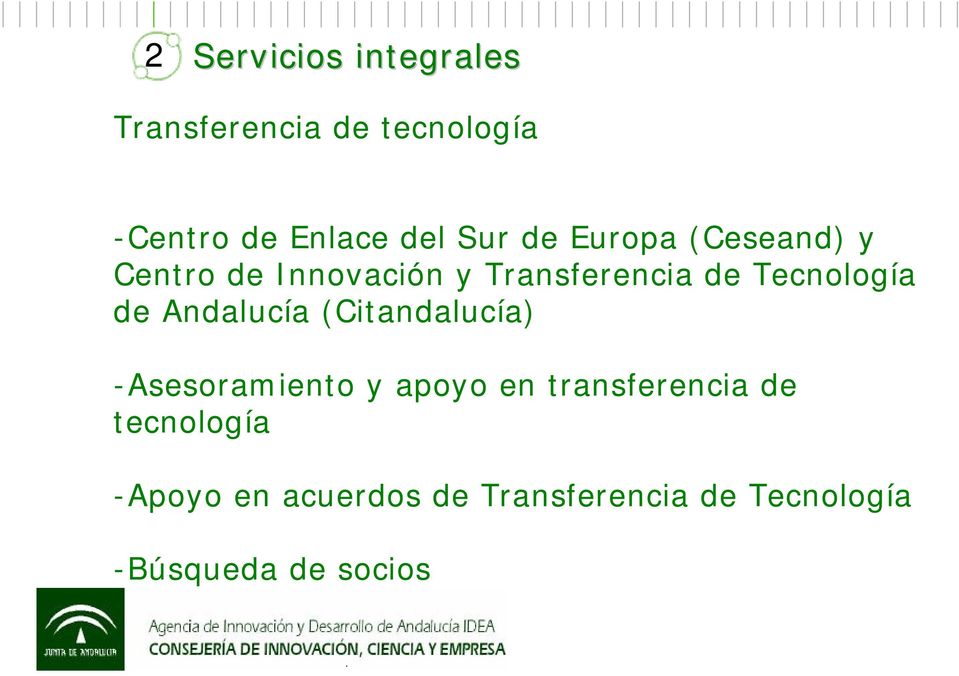 Tecnología de Andalucía (Citandalucía) -Asesoramiento y apoyo en