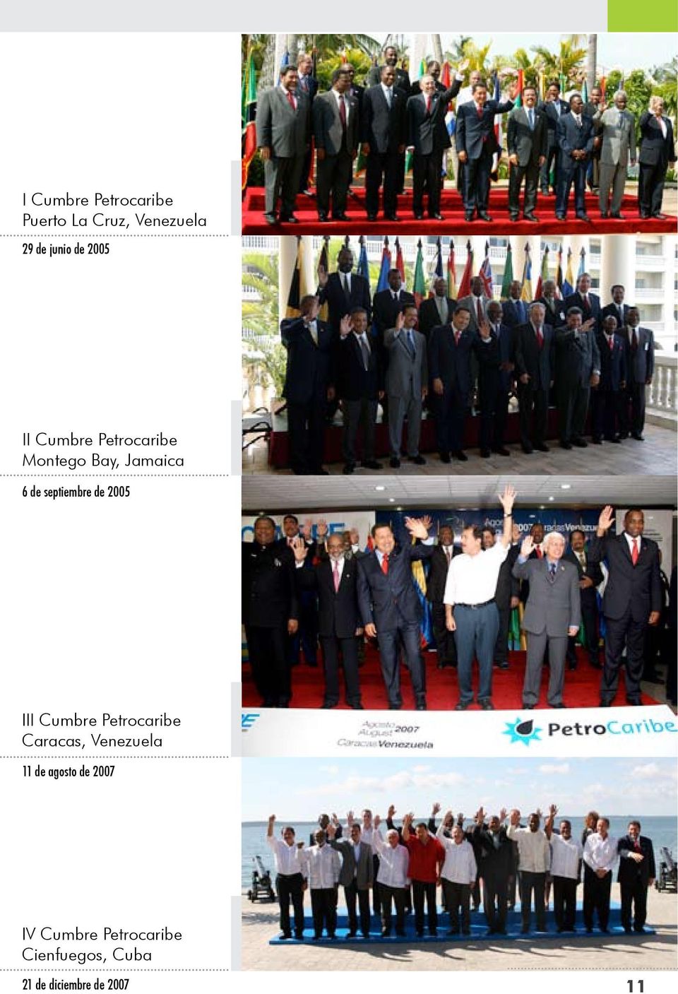 de 2005 III Cumbre Petrocaribe Caracas, Venezuela 11 de agosto de