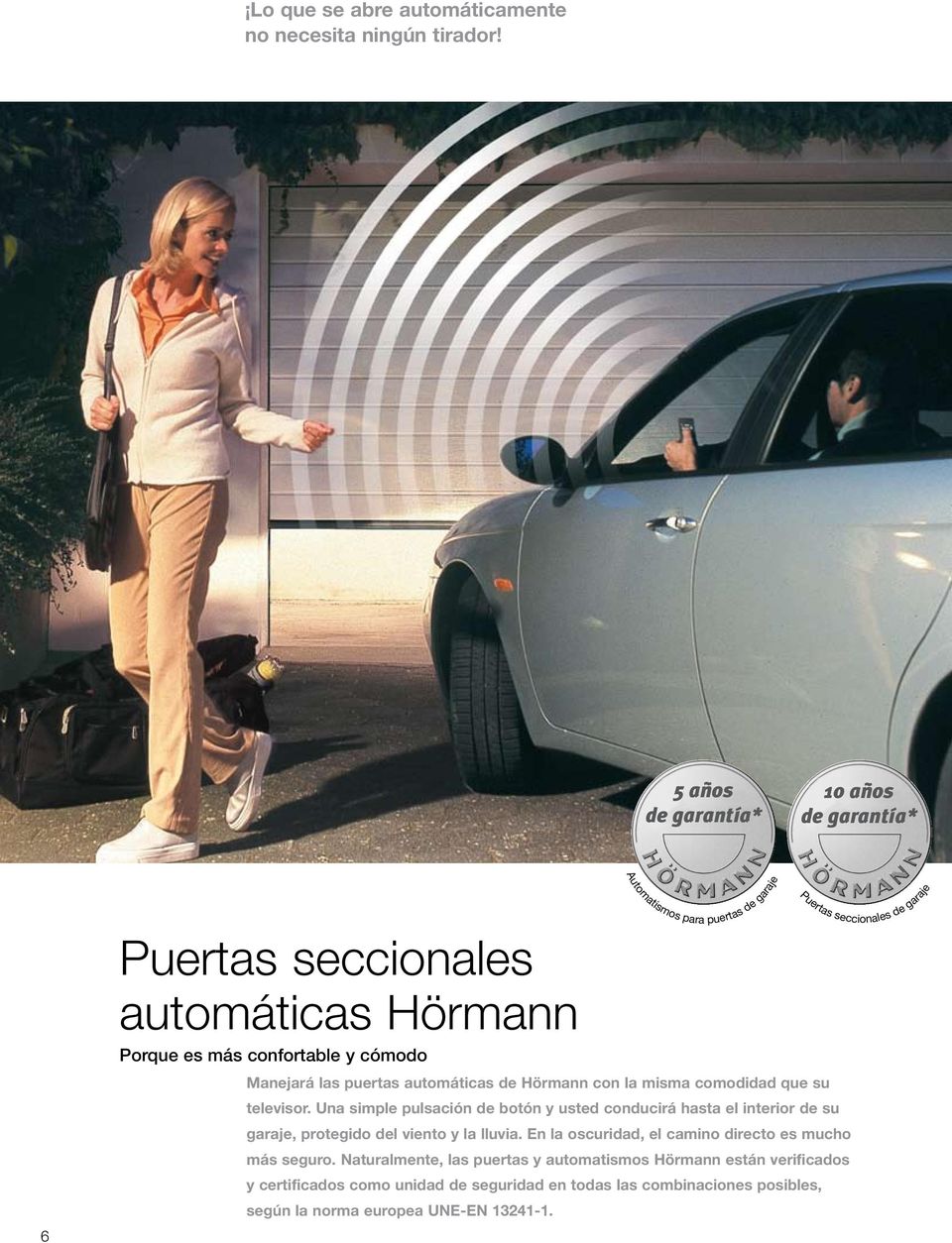 confortable y cómodo Manejará las puertas automáticas de Hörmann con la misma comodidad que su televisor.