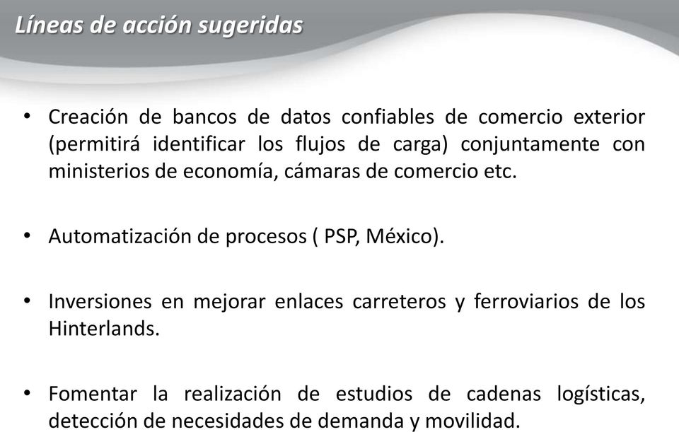 Automatización de procesos ( PSP, México).