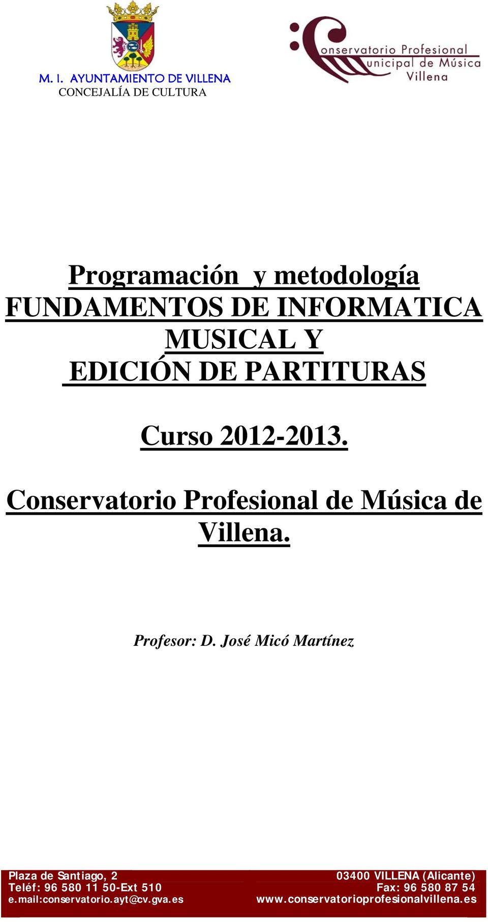 Curso 2012-2013.