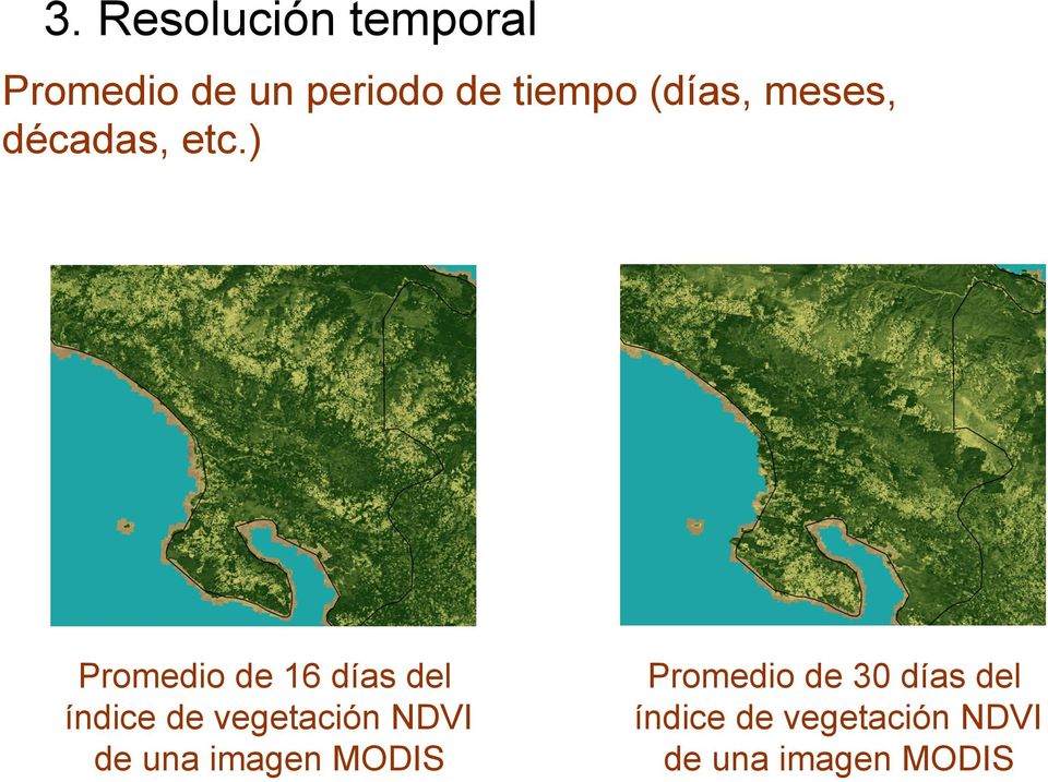 ) MODIS EVI 15-30 October Promedio de 16 días del índice de