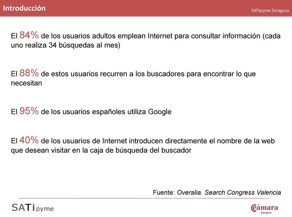 de los usuarios españoles utiliza Google El 40% de los usuarios de Internet introducen directamente el