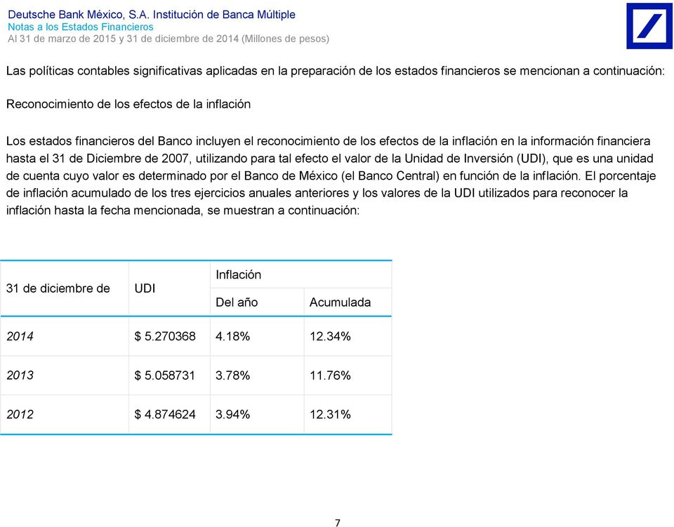 es una unidad de cuenta cuyo valor es determinado por el Banco de México (el Banco Central) en función de la inflación.