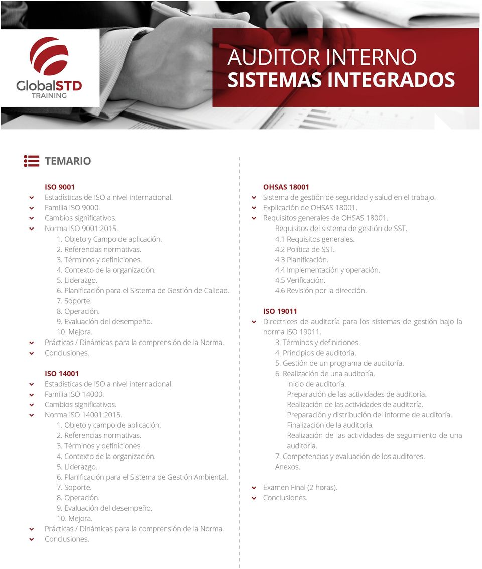 Prácticas / Dinámicas para la comprensión de la Norma. ISO 14001 Estadísticas de ISO a nivel internacional. Familia ISO 14000. Cambios signiﬁcativos. Norma ISO 14001:2015. 1. Objeto y campo de aplicación.
