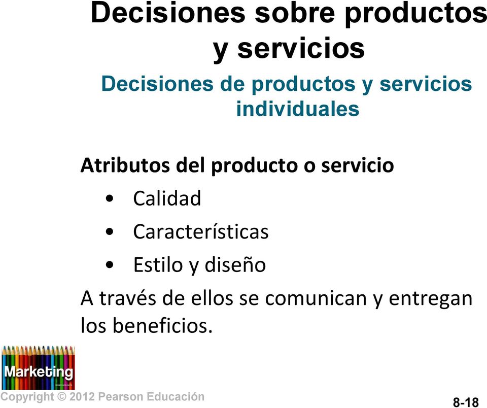 servicios Decisiones de productos y servicios