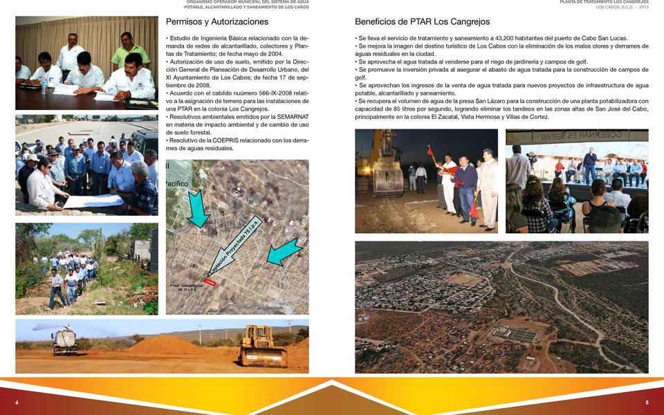 Acuerdo con el cabildo nuúmero 566-IX-2008 relativo a la asignación de terreno para las instalaciones de una PTAR en la colonia Los Cangrejos.