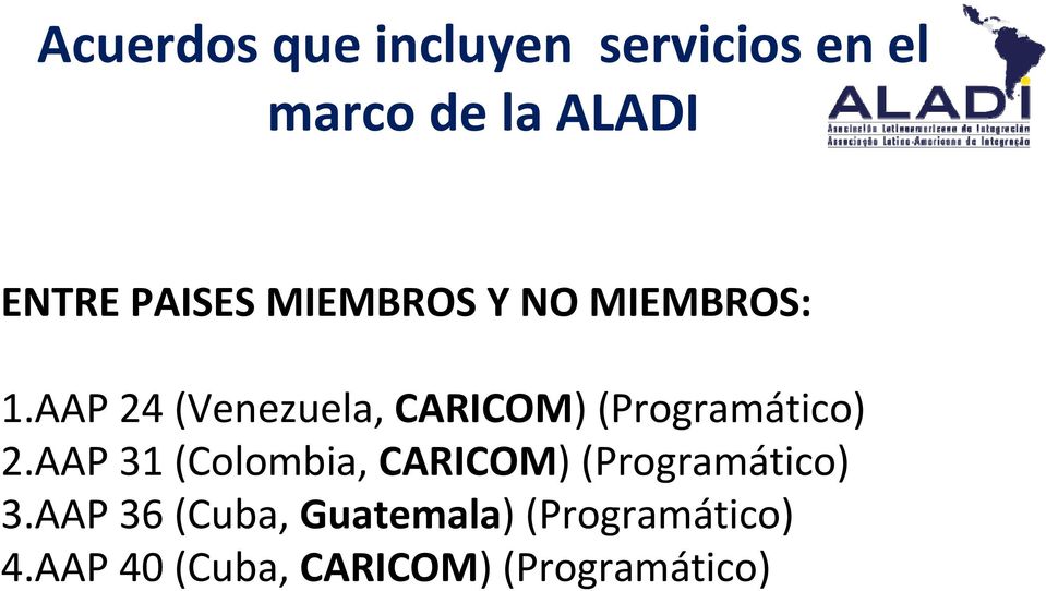 AAP 24 (Venezuela, CARICOM) (Programático) 2.