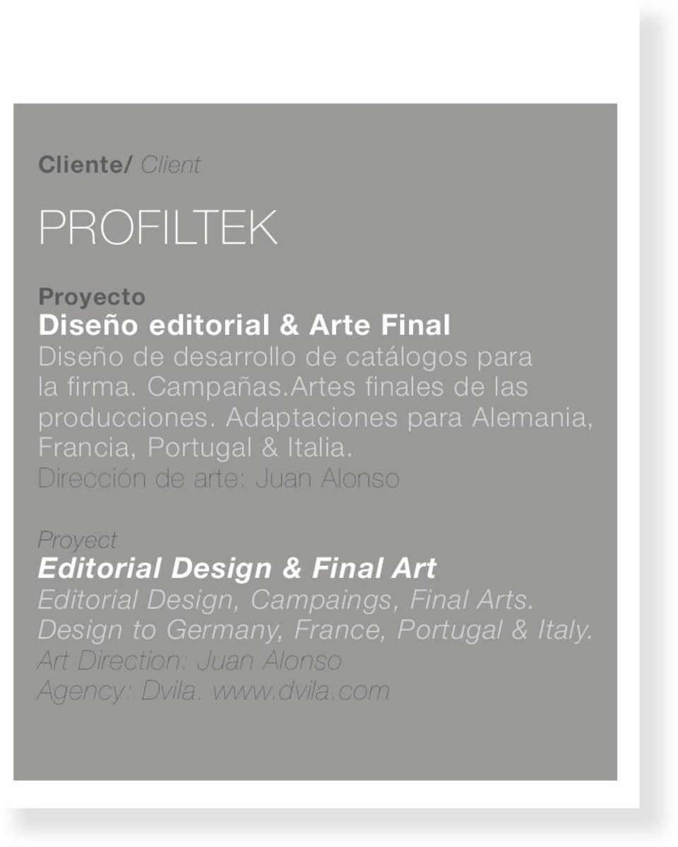 Dirección de arte: Juan Alonso Editorial Design & Final Art Editorial Design, Campaings, Final